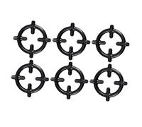 Support de Cuisinière à Gaz pour Petit Pot, 6 Pièces en Fer Noir | Réducteur D’ouverture, Stabilité Accrue, pour Camping et Barbecue, Adapté aux Petites Casseroles et Bouilloires