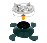 Support de cuisinière de voyage pliable - Plateforme réglable légère - Outil de barbecue robuste - Ustensile démontable pour l'aventure, le trekking, le camping, le tourisme, l'exploration, la nature