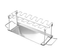 Support de cuisse de poulet - Support de rôtissage avec plateau d'égouttement, support de poulet pliable, support de barbecue en acier inoxydable, outil de cuisson portable | Accessoire de préparation