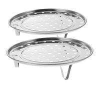 Support de cuisson à en acier inoxydable, 2 pièces, panier pour cuiseur électrique, grille de cuisson pour aliments et légumes