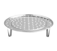 Support de cuisson à la vapeur en acier inoxydable, plateau de cuisson à la vapeur rond avec pied amovible Support de cuisson à la vapeur pour Poissons et Fruits de mer(18cm)