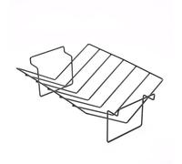 Support de cuisson en forme de V pour barbecue extérieur - Pour rôtir le poulet et la dinde - Revêtement anti-adhésif en fer - Grille de barbecue pour jardin, terrasse, cuisine - 36 cm