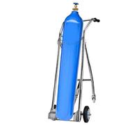 Support de Cylindre Gaz Chariot vertical pour bouteilles d'oxygène en acier inoxydable, chariot de transport d'azote pliable à 4 roues, support de bouteille de gaz mobile au sol pour l'intérieur(3 pie