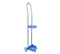 Support de Cylindre Gaz Diable monocylindre robuste, chariot à bouteilles d'oxygène inclinable sur roues, porte-bouteilles d'oxygène multifonction pour le médical(Height 110cm)
