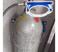 Support de Cylindre Gaz Support Mural Pour Bouteille D'oxygène De Laboratoire/atelier/maison, 2 Supports De Bouteille D'azote Double Avec Vis Et Chaîne, Support De Réservoir De Gaz Robuste Et Étagère