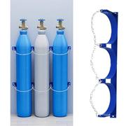 Support de Cylindre Gaz Support Mural Pour Bouteille D'oxygène De Laboratoire/atelier/maison, 2 Supports De Bouteille D'azote Double Avec Vis Et Chaîne, Support De Réservoir De Gaz Robuste Et Étagère