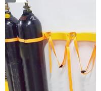 Support de Cylindre Gaz Support Mural Pour Bouteille D'oxygène, Organiseur Robuste Pour Bouteilles De Gaz Oxygène/propane/CO2/azote, Support Vertical Pour Bouteille D'azote.(Yellow,4 pack)