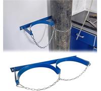 Support de cylindre mural avec chaîne de sécurité Cadre de fixation de cylindre en acier(25.6x7.9 in/65x20cm)