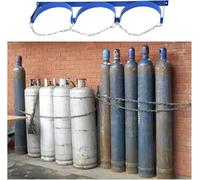 Support de cylindre mural bleu, support de rangement de cylindre en acier for laboratoires scolaires(37.4x7.9 in/95x20cm)