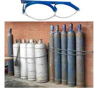 Support de cylindre mural bleu, support de rangement de cylindre en acier for laboratoires scolaires(25.6x7.9 in/65x20cm)