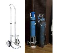 Support de cylindre roulant robuste pour réservoir d'oxygène, support réglable en hauteur pour réservoirs de 16,5 cm de diamètre, support portable pour bouteille de gaz pour usage domestique et