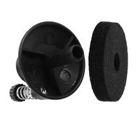 Support de Cymbale Plastique et Feutre Noir pour Batterie Jazz Base | Pince de Fixation pour Pied, Montage Stable, Usage en Création Musicale et Spectacles, Lot Manchons Feutrés