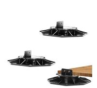 Support De Dalle, Socle De Dalle En Bois,2 Roulements À Échasses Robustes Pour Pieds De Patio - Piédestaux De Roulement De Patio, Platelage De Piédestal Résistant À L'usure, Roulements À Plaques Pour