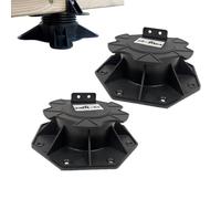 Support de dalle, socle de dalle en bois,2 supports de dalles en bois réglables en hauteur | Plancher de système de base de hangar en dalles, socles de roulement de patio pour panneaux de sol, carreau