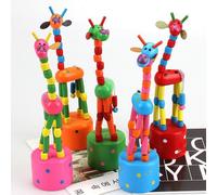 Support De Danse En Bois Coloré, 1 Pièce, Girafe À Bascule, Jouet D'intelligence Pour Enfants, Cadeaux De Fête, Décoration De Maison