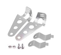 Support de de Phare 2 Pièces 28mm-34mm Support de de Phare de Moto, Fourche de Support de Lampe Frontale en Alliage D'aluminium pour Moto Universelle(Argent)