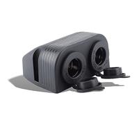 Support de de Sortie de Cigarette, Prise d'allume-Cigare à Double Port de Bateau de Voiture 12V-24V Moto ZY Noir