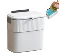 Support de déchets de cuisine, poubelle portable pour armoire, organisation facile avec fonction de couvercle sécurisé, bac à compost pour chambre à coucher, bureau, dessus de table, voiture, salle de