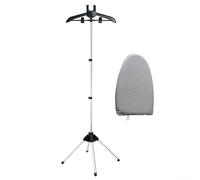 Support de défroisseur vapeur portable - Support télescopique pliable pour vêtements à la vapeur - Pour la famille - Noir - Avec gants de repassage