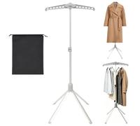 Support de défroisseur vapeur pour vêtements, avec base rotative à 360°, pliable, hauteur réglable, pour repassage, séchage et rangement, gris