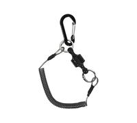 Support de dégagement filet magnétique avec lanière enroulée, outils pêche à la mouche, mousqueton boucle rapide, accessoires corde Anti-chute 8 pièces pour Tournevis, Pinces(Black)