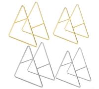 Support de dessous de verre de cuisine avec structure triangulaire, prend en charge plusieurs sous-verres carrés et ronds pour économiser de l'espace (doré, L)