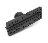 Support de détecteur de poissons à bras court de 1,5 boule, plaque de montage universelle avec adaptateurs de boule de 38 mm/taille C, compatible avec Garmin, Lowrance, Humminbird