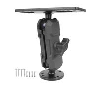 Support de détecteur de poissons en alliage d'aluminium avec boule de 38 mm de taille C, bras de 9 cm, support électronique marin compatible avec Garmin, Humminbird, Lowrance et plus encore
