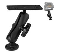 Support de détecteur de poissons en aluminium rotatif à 360° avec boule de 3,8 cm/taille C, support électronique marin compatible avec Garmin, Lowrance, Humminbird et plus encore
