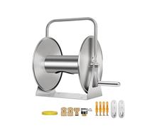 Support de dévidoir de tuyau d'arrosage, en acier inoxydable, montage mural, idéal pour l'irrigation, le lavage de voiture et le nettoyage