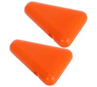 Support de Diapason Triangulaire en Silicone Antidérapant 2 Pièces | Bloc Stabilisateur Orange, Contrôle des Vibrations, Format Portable, Usage Extérieur, Compatible Diapasons