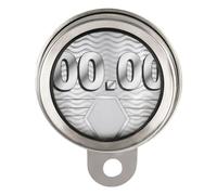 Support De D'immatriculation - 11,2x8,7 Cm en Acier Inoxydable | Disque Fiscal Moto - SupportDe Scooter | Taxe Ronde Classique Résistante Aux Intempéries - Support De Disque pour Scoote