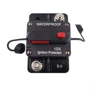 Support de disjoncteur 12-48 V CC 100 A pour systèmes d'énergie solaire avec interrupteur de réinitialisation manuelle et résistance à l'eau et à la poussière IP67