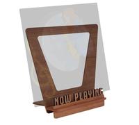 Support de disque de jeu - Support de présentation en vinyle pour écoute sur platine | Support d'album en bois avec organiseur, étagère de rangement pour couvertures de LP, livres, fichiers
