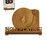 Support de disque en bois massif - Présentoir en vinyle de 24 cm - Support pour album rétro - Design stable et élégant pour le salon, le studio à domicile ou les espaces d'écoute de musique