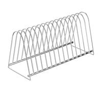 Support de disque | Porte-disques en acier inoxydable | Support de bureau multi-usage, triangle vertical trieur de fichiers pour la maison, le magasin, le restaurant