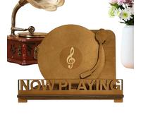 Support de disque - Support rétro en bois, présentoir robuste en vinyle, rangement classique pour LP | Étagère pour amateurs de musique, décoration de maison, salon, studio