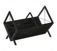 Support de disque vinyle avec cadre en métal - Étagère de rangement de grande capacité pour disques vinyles et CD, étagère élégante en bois pour tourne-disque, affichage de musique rétro, noir, 40 x