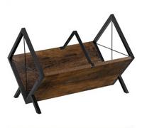 Support de disque vinyle avec cadre en métal - Étagère de rangement de grande capacité pour disques vinyles et CD, étagère élégante en bois pour tourne-disque, affichage de musique rétro, noir, 40 x