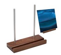 Support de disque vinyle - Bois 7,87 x 3,54 x 7,87 pouces | Support de présentation d'album avec support décoratif, affichage en vinyle de bureau, organisation, stockage de collections de musique