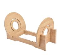 Support De Disque Vinyle en Bambou - Bureau sans Poils, Présentoir À Fentes, Peut Contenir 50 Disques Vinyles, Support en Bois Naturel, Pieds Antidérapants, Organisateur pour Album De 12 Pouces,