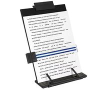 Support de documents de bureau avec 7 positions réglables, organiseur de fichiers en métal noir, porte-copie pour écrire des discours, lire des lettres A4, livre de musique, tablette, bureau, avec