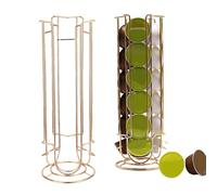 Support de dosette de café, support de support de capsule de café Support de tour de support de support de dosette de café de 18 capsules(Or)