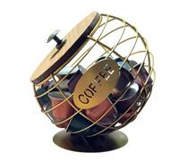 Support de dosettes de café - 25 cm de grande capacité, avec couvercle, organisateur CoffeeStation, décoration de bureau, récipient de cuisine durable | Rangement pour la maison et le salon pour