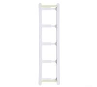 Support de dosettes de café blanc pour mur ou armoire, organiseur de capsules de style échelle, étagère de rangement pour comptoir de cuisine, design compact 26 x 6,5 x 3 cm