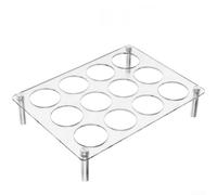 Support de dosettes de café en acrylique transparent pour capsules à portion individuelle, compatible avec 12 dosettes pour comptoir de cuisine moderne, présentoir transparent pour la maison et le