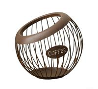 Support de dosettes de café en fer pour tasses K et capsules, panier de rangement multifonction pour fruits, collations, sucre, comptoir de cuisine (café)