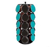 Support de dosettes de café fonctionnel avec base pivotante et grande capacité pour 35 capsules pour garder les zones de cuisine bien rangées et organisées