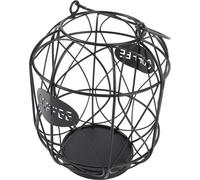 Support de dosettes de café Organisateur pour comptoir de cuisine Panier de stockage de capsules de café Accessoires de bar à café Base lestée Cage en fer Type Noir