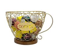 Support de dosettes de café pour comptoir, panier de rangement de capsules de café en métal (Or)